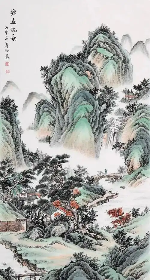 国画竖幅山水画精品欣赏