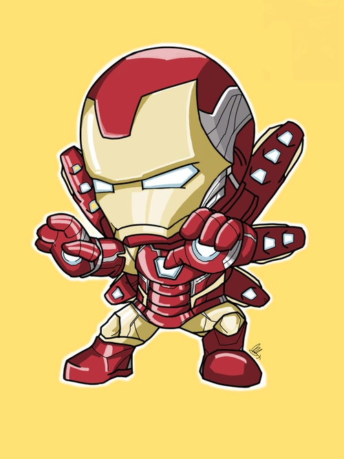 虽迟但到 钢铁侠的卡通作画步骤来了