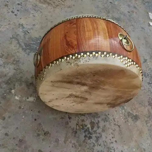 8in24in正宗黄牛皮原木色堂鼓椿木鼓白茬鼓锣鼓大