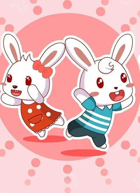 卡通人物绘画 画兔小贝和兔小美 简笔画 彩绘播放量超100亿梅州兔小贝