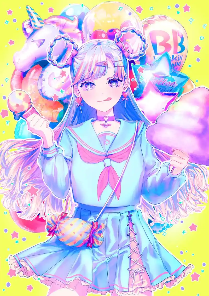 动漫美图:可爱糖果色,梦幻可爱插画特辑