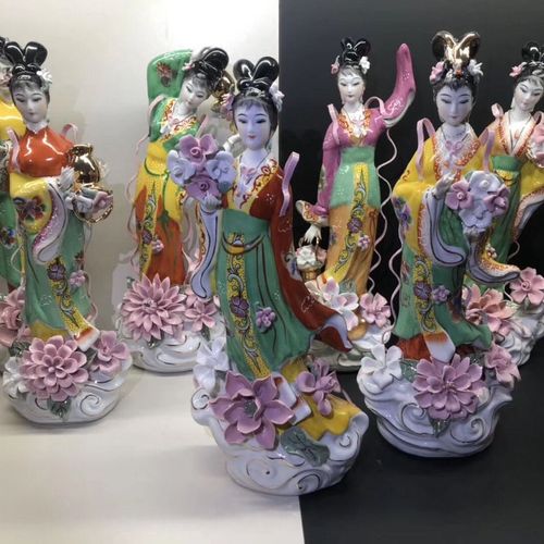 七仙女塑像 仙女散花神像佛像供奉摆件16寸套装