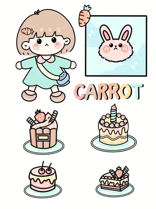 可爱简笔画手账素材