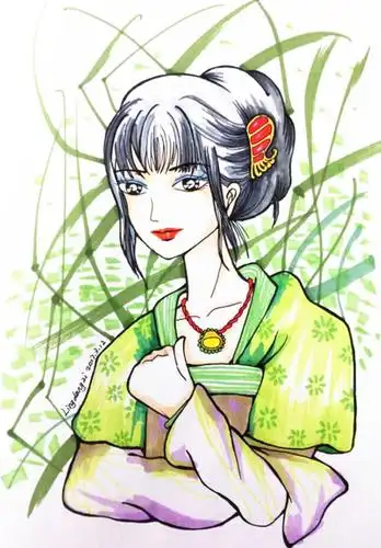 by:铃铛子(原创)用水彩,素描画过古装女人,但如今特别喜欢马克笔的