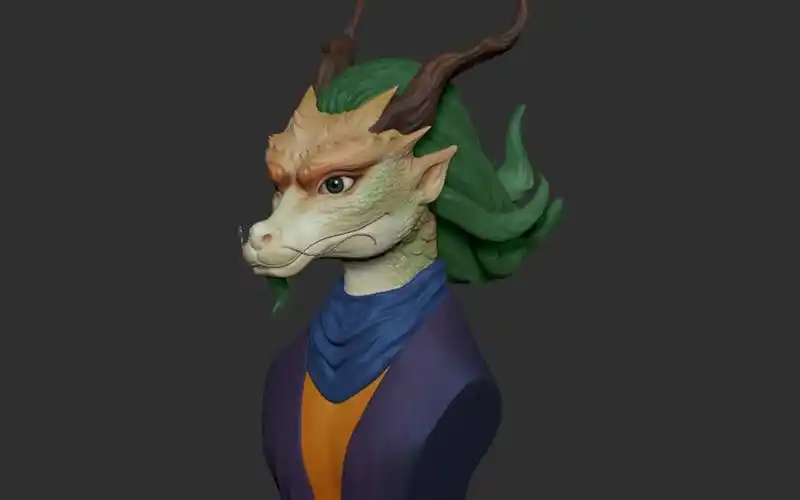 zbrush雕刻零基础小龙人雕刻②喜欢怪物的小可爱冲