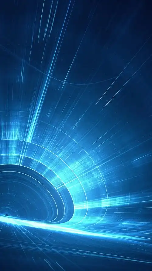 蓝色炫彩光影h5背景