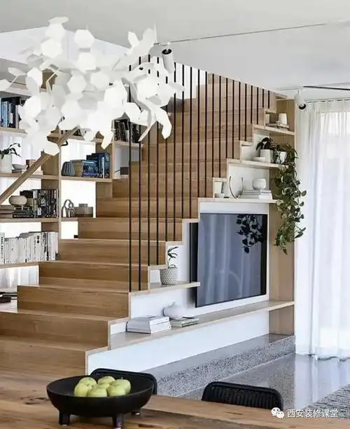 楼梯下不浪费做电视墙刚好118