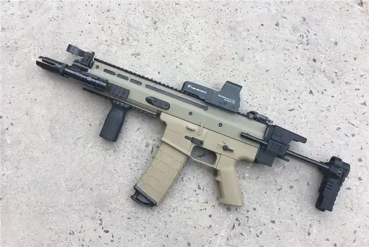 锦明scar二代改装锦明8波箱连发水弹枪拉栓预供弹真人对战玩具枪