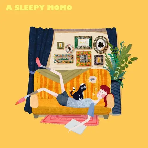 慵懒少女在家的各种瘫法 用这个主题创作了几个小场景的画面 推荐