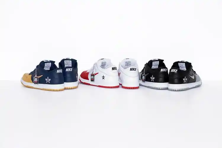 至高联名supreme x nike sb dunk low"silver black"扣篮系列低帮经典