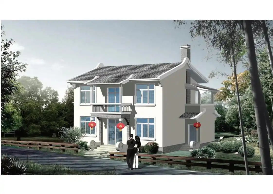 设计效果图 #农村别墅 #施工图 - 抖音