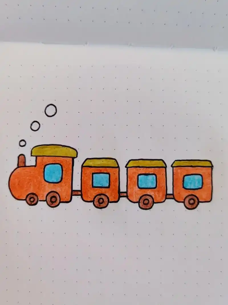 火车03简笔画.出发吧～～～#简笔画 #画画 #一起学画画  - 抖音