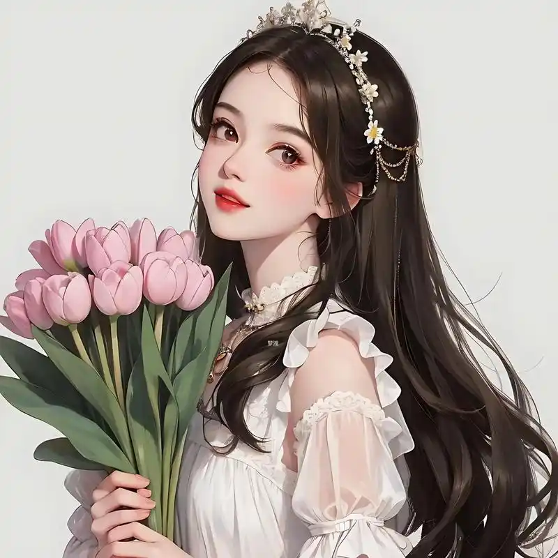 手捧鲜花的头像来了#值得长期不换的头像 #捧花头像 #美出高 - 抖音