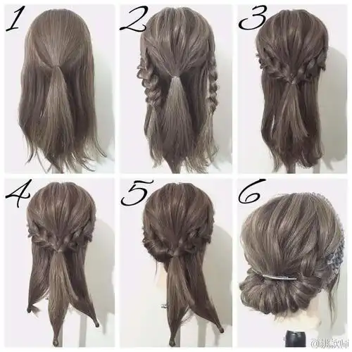 中长发日常简易盘发教程,五分钟搞定