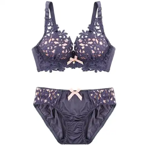 【27号满100减50】内衣性感聚拢珍珠吊坠无钢圈文胸套装