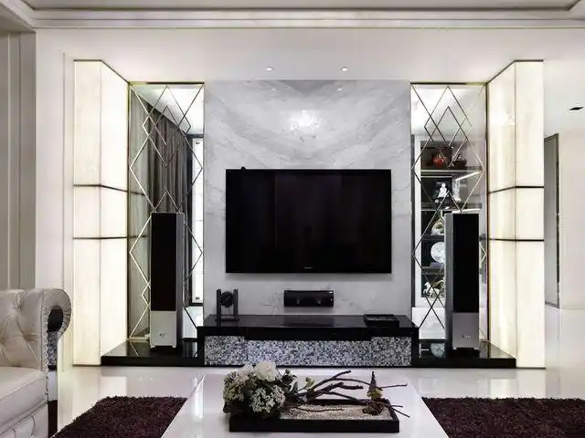 时尚现代风大理石电视背景墙效果图