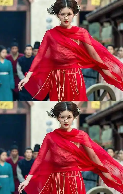 这部剧跟着夏天火了起来,赵露思扮演的女主陈芊芊出场就以一袭红衣