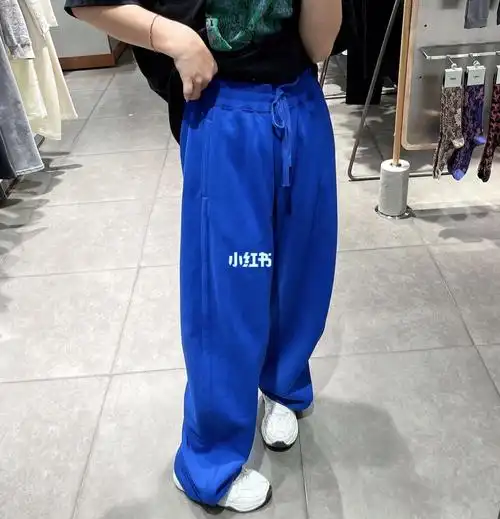 ootdjnby宝蓝色休闲裤