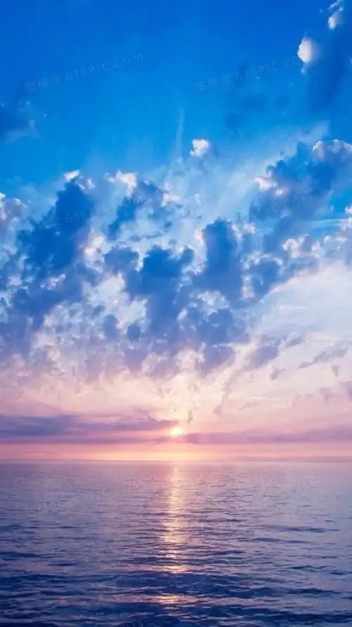 蓝色风景h5背景