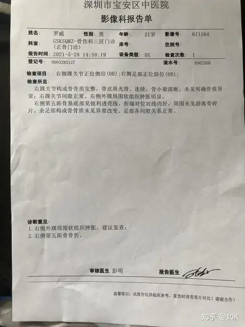 第五跖骨骨折记录