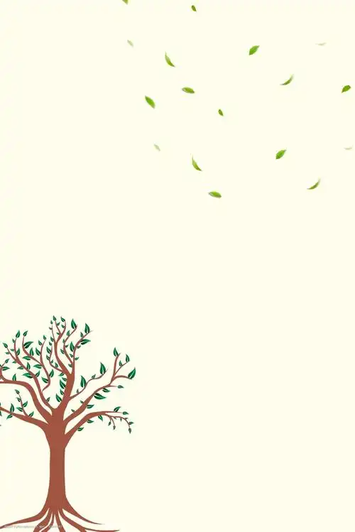 清新简约风格的小树h5背景