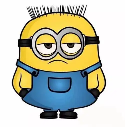 卡通简笔画可爱动漫带帽小黄人简笔画小黄人简笔画 可爱简单小黄人