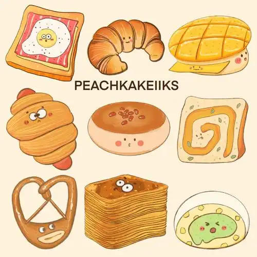 简笔画美食手帐素材doodle风格速涂