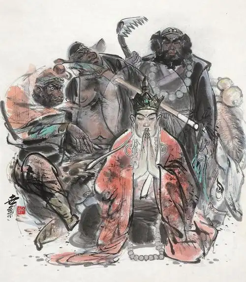 0763西游记立轴设色纸本