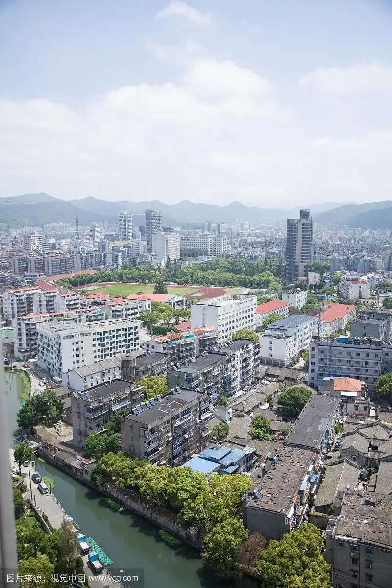 浙江省舟山市定海城建筑风光