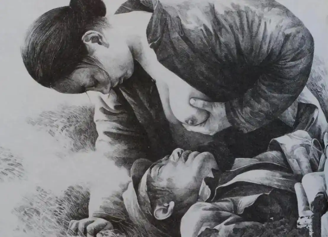 在抗日战争时期,有许多中国妇女用母乳喂养受伤的八路军战士的感人