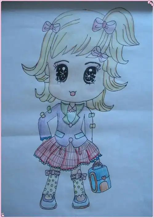 萌萌十岁时的漫画习作