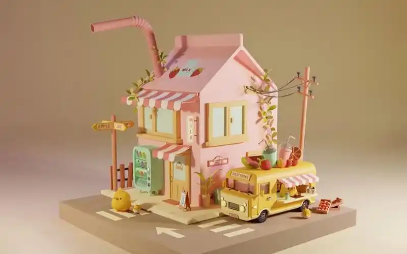 零基础布线,场景房子模型结构搭建思路讲解~maya渲染教程!