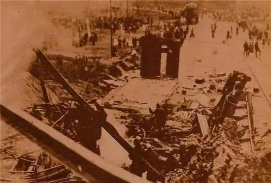 原创张作霖之死老照片直击皇姑屯事件张作霖专列火车被炸现场