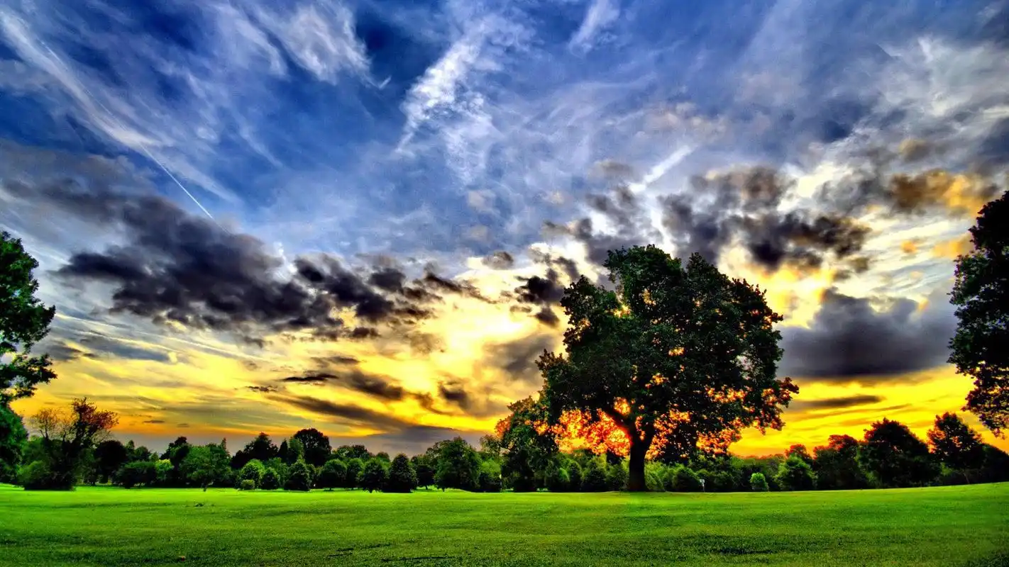 唯美意境的日出美景电脑桌面壁纸