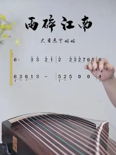 《雨碎江南》古筝动态曲谱带练