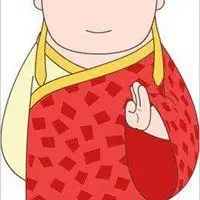 红色袈裟的和尚卡通头像【点击鼠标右键下载】