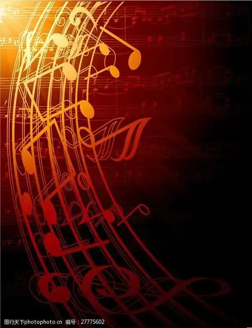 关键词:时尚乐谱与音符矢量素材 光晕 音乐 乐谱 音符 背景 eps 黑色