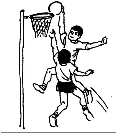 15分钟;(2)由抽签胜的队在中圈发球开始比赛;(3)接球后只能传球或投篮