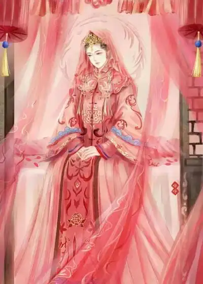 古风新娘手绘壁纸