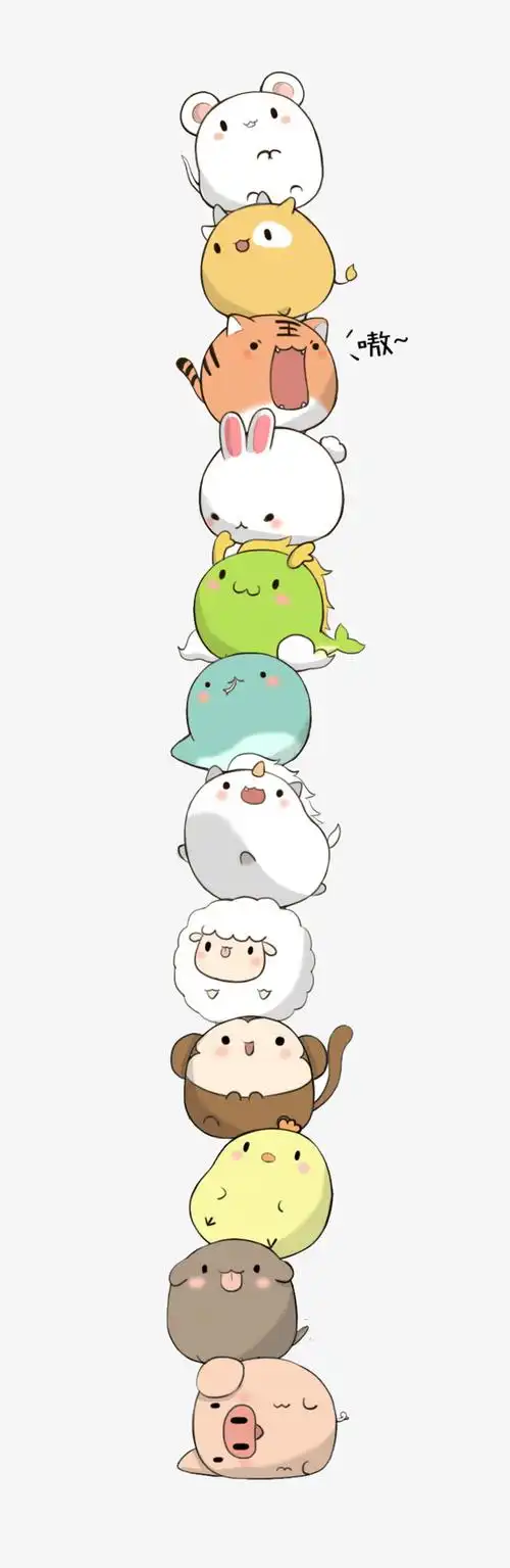 手绘可爱动物素材