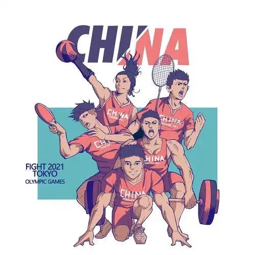 2021东京奥运会中国加油|插画|商业插画|剃魂_原创作品-站酷zcool