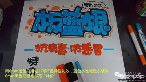 图文教程板蓝根颗粒特价海报制作过程