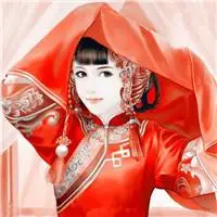 丧系红色古风嫁衣头像图片