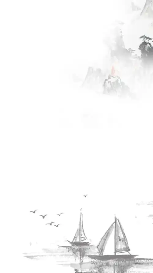 清新淡雅水墨中国风海报h5背景