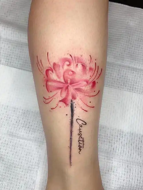 彼岸花_纹身图案手稿图片_甜辣的纹身作品集