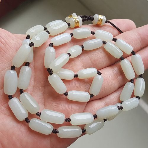 和田玉链子吊坠挂绳项链高档男士可调节玉石白玉绳子玉坠珠宝高端