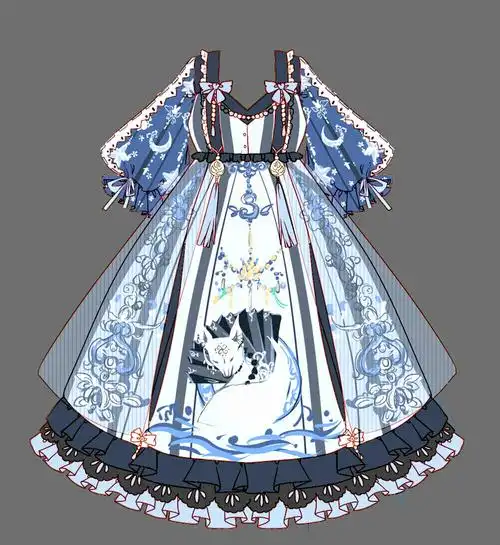 当中国风邂逅洋装洛丽塔源见水印侵删