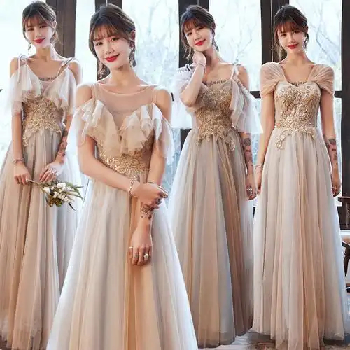 伴娘服2020新款姐妹团伴娘裙女仙气质婚礼宴会毕业晚礼服长款显瘦