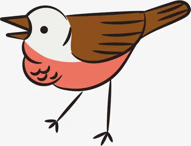 精致鸟儿小鸟飞翔的鸟儿树枝插画