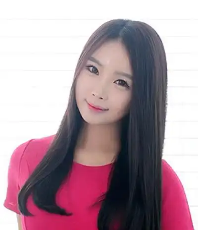 中分直发发型图片 你也可以变小脸美人